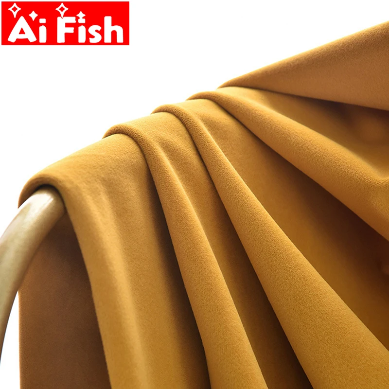 

Modern Simple Curtain fabric solid Velvet blackout Physical curtains for Bedroom Thicker chenille curtain cloth drape MY244-50
