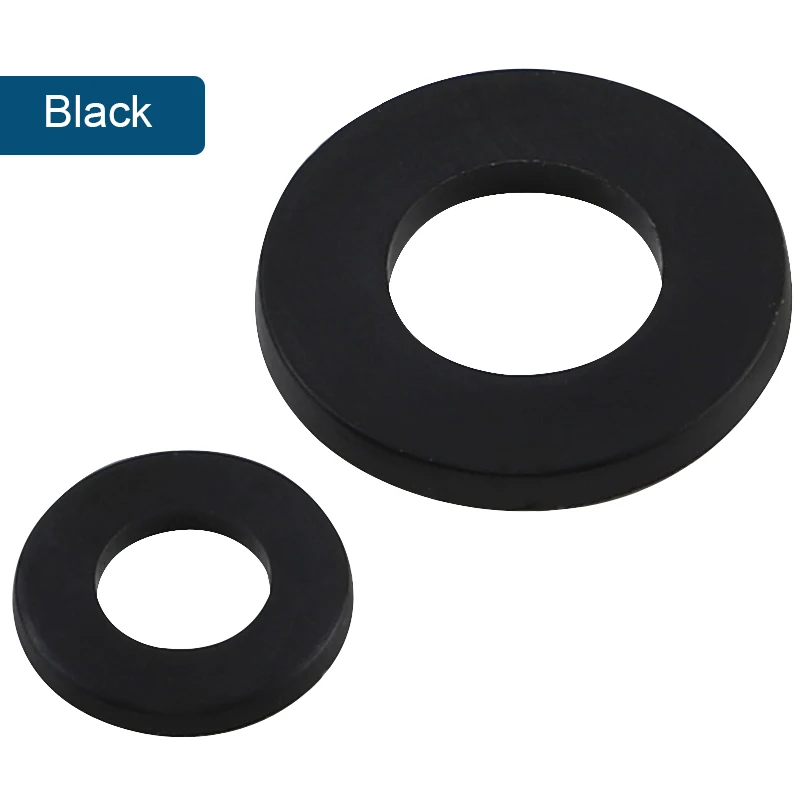 HOWSHENG 10-200 шт. белая, черная нейлоновая плоская шайба M2 M3 M4 M5 M6 M8 M10 M12 M16 M18 M20 M22 пластиковые плоские прокладки кольца для винта