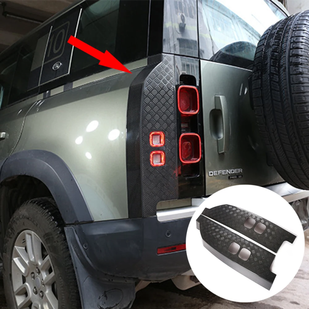 

Для Land Rover Defender 20-22 натуральное углеродное волокно внешний модифицированный Автомобильный задний фонарь декоративная рамка Задний фонарь р...