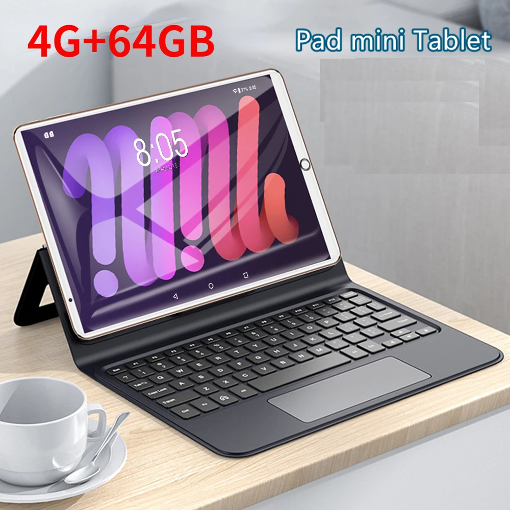 2023 Android 9.0 WiFi Tablet PC 10.1 Inch 4G+64GB 8 Core 4G Arge Network 1280 * 800 IPS Dual Screen Dual SIM
