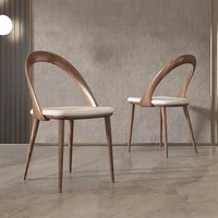 nordic dining chair solid wood modern simple backrest chair solid wood home stool creative restaurant hotel leisure chair
