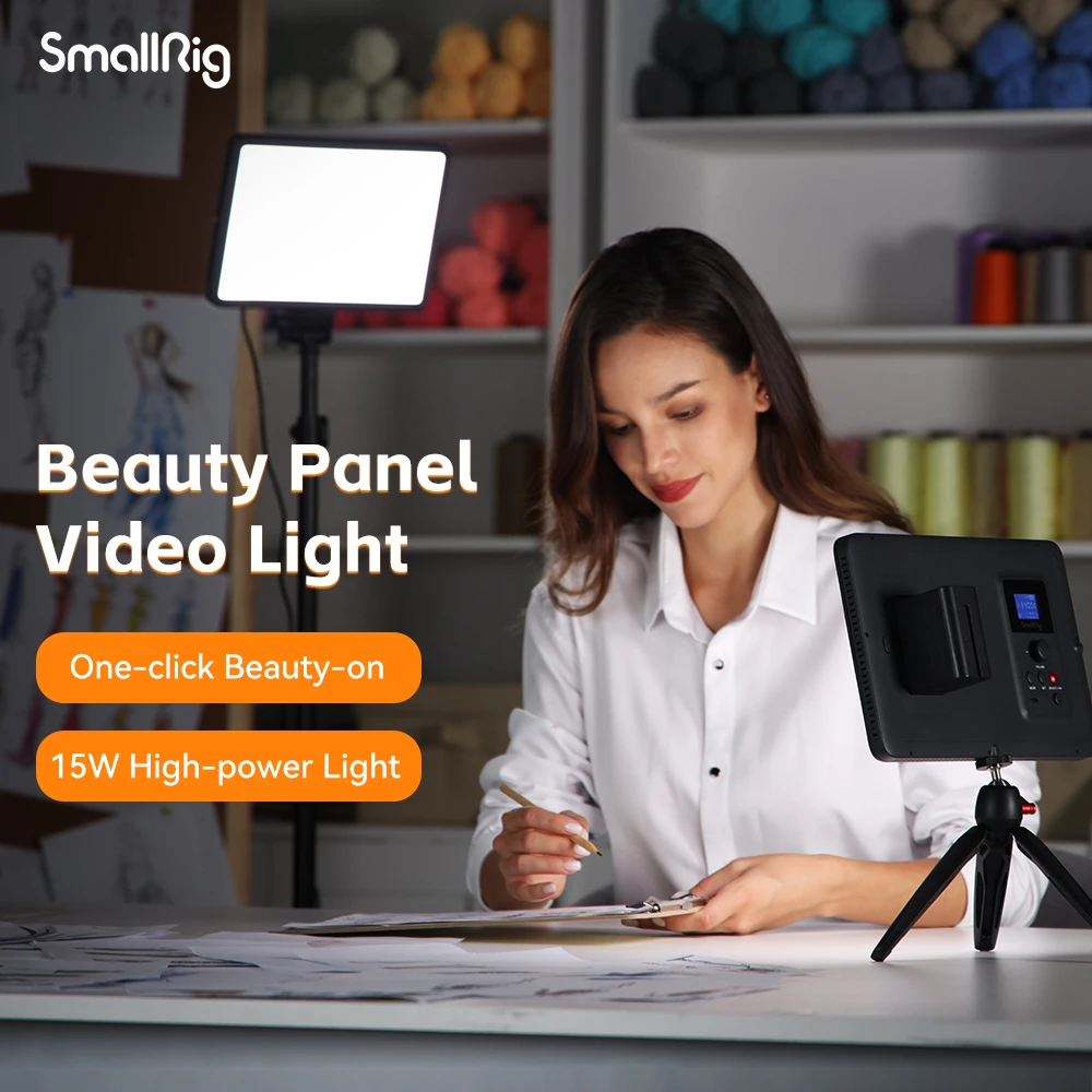 SmallRig P200 Beauty Panel Video Light USB-C input Universal  LED Video Light 15W High-power “one-clickbeauty-on” Light 4066 enlarge