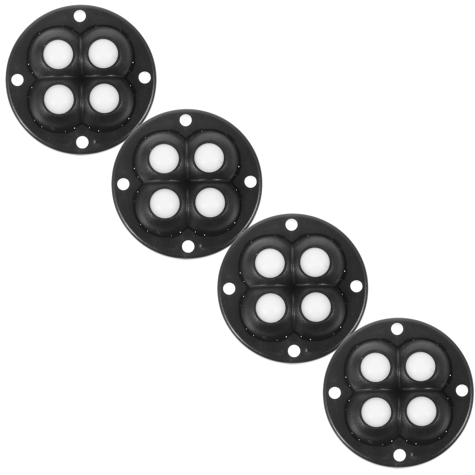

4 Pcs Self Adhesive Casters Trash Can Wheels Small Appliances Mini Pulley Swivel