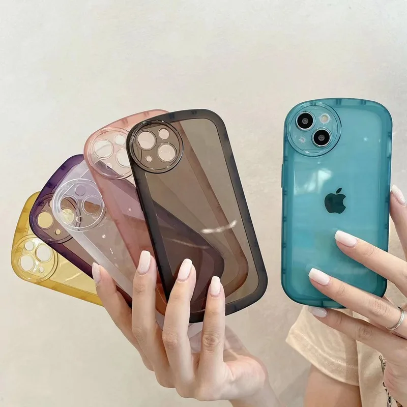 Simple Pure Color Big Eyes Drop Resistant Phone Case For iphone14 13 12 11 Pro Max XS X XR 7 8 Plus Fashion New Products