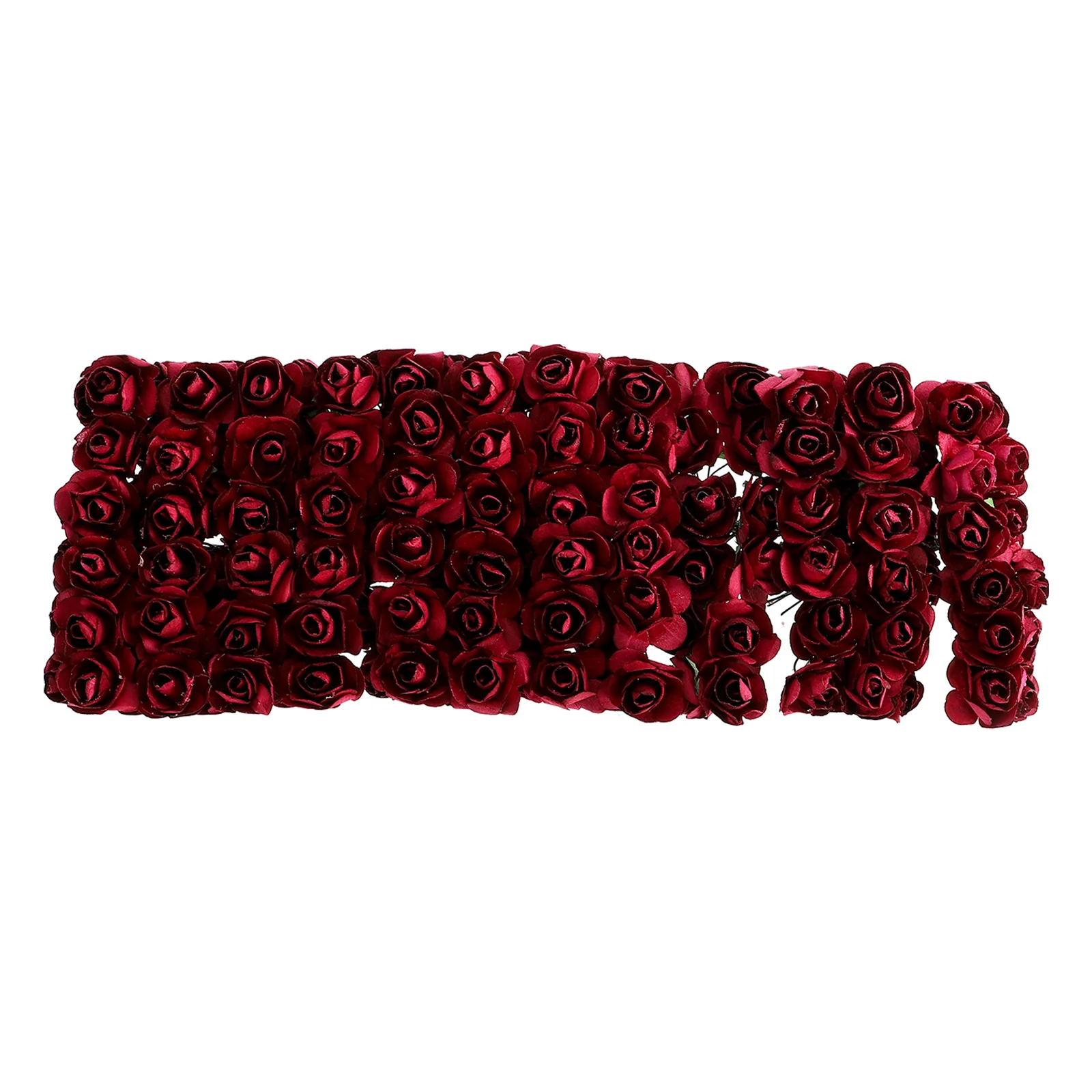 

144 Pcs Faux Rose Flowers Decor Artificial Roses Head Bride Bouquets Wedding Fake Small Arrangement