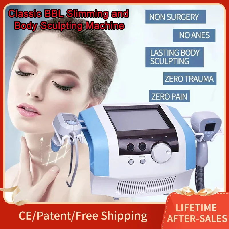 

Fat Removal Slimming Machine BBL Portable Ultrasound RF Cellulite Wrinkle Removal Face Lift 2 Handle Treatment Beauty Machine