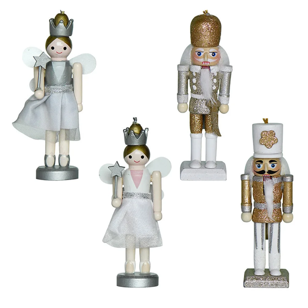 

Nutcracker Wooden Christmas Wood Soldier Nutcrackers Accents Décor Home Decoration Figures Craft Tree Ornament Xmas Hanging