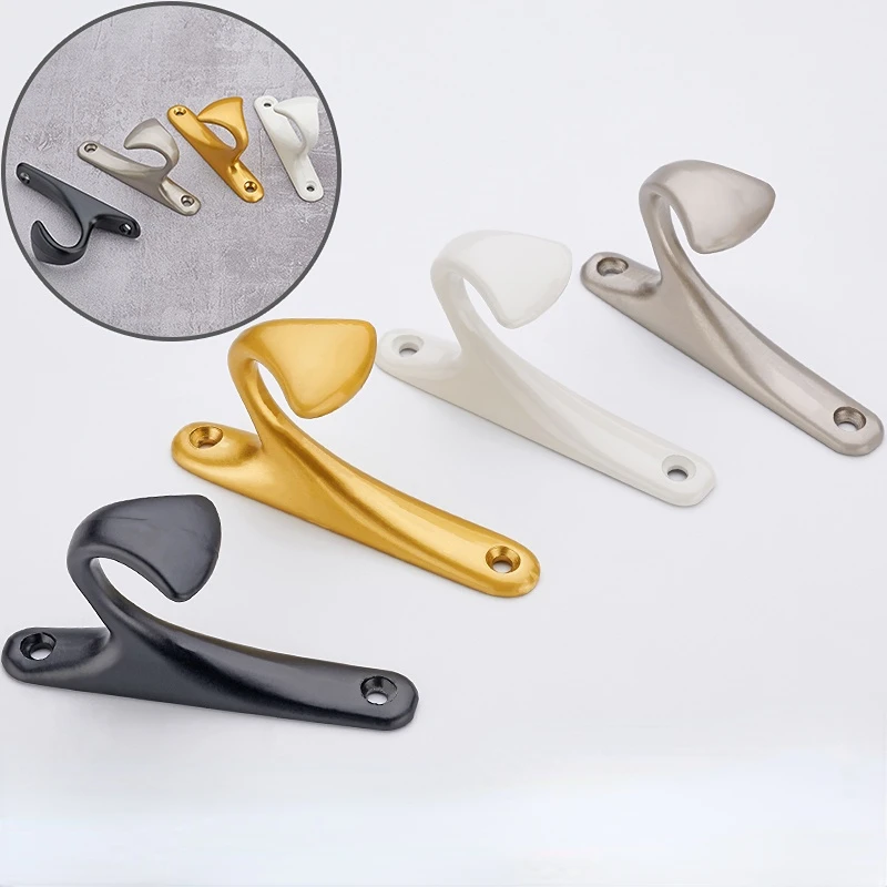 

European-Style Household Clothes Hook Wall-Mounted Coat Hook Bedroom Clothes Single Hook Small Hook Bathroom Closet Door Rear