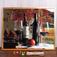 wine fruit printed fabric 11ct cross stitch patterns embroidery dmc threads handiwork knitting painting hobby counted