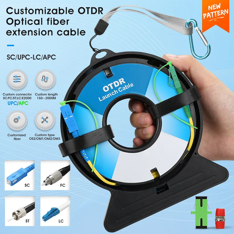 PAYEN SC/FC/ST/LC-UPC/APC OTDR Dead Zone Eliminator,Fiber Rings 1000M Fiber Optic OTDR Launch Cable Box SC/UPC-LC/APC