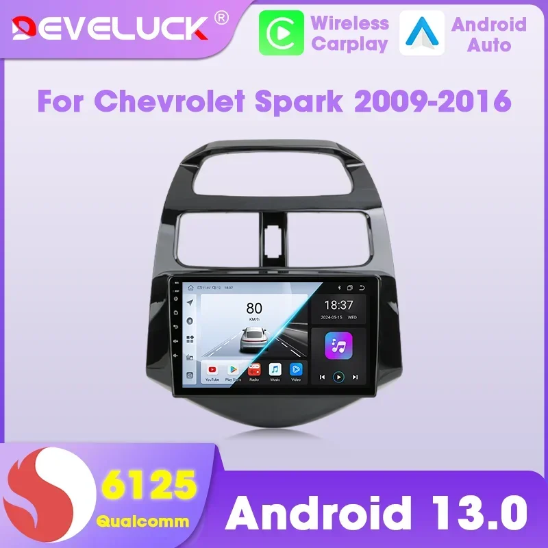 Автомобильный радиоприемник Android Auto Carplay для Chevrolet Spark Beat Matiz Creative 2009-2016