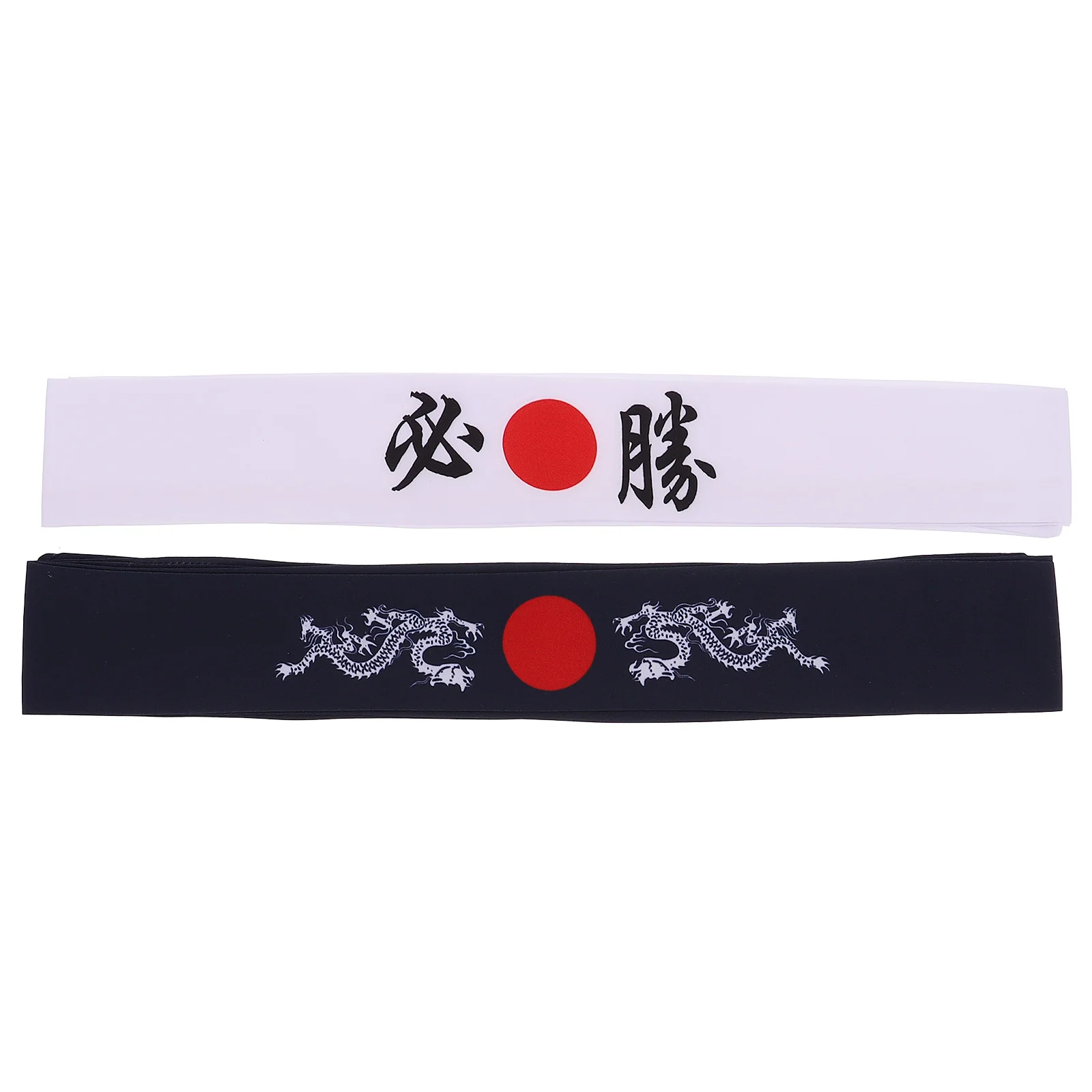 

2 Pcs Bushido Headband Black Bandanas Men Karate Training Scarf Exercise Cotton Child