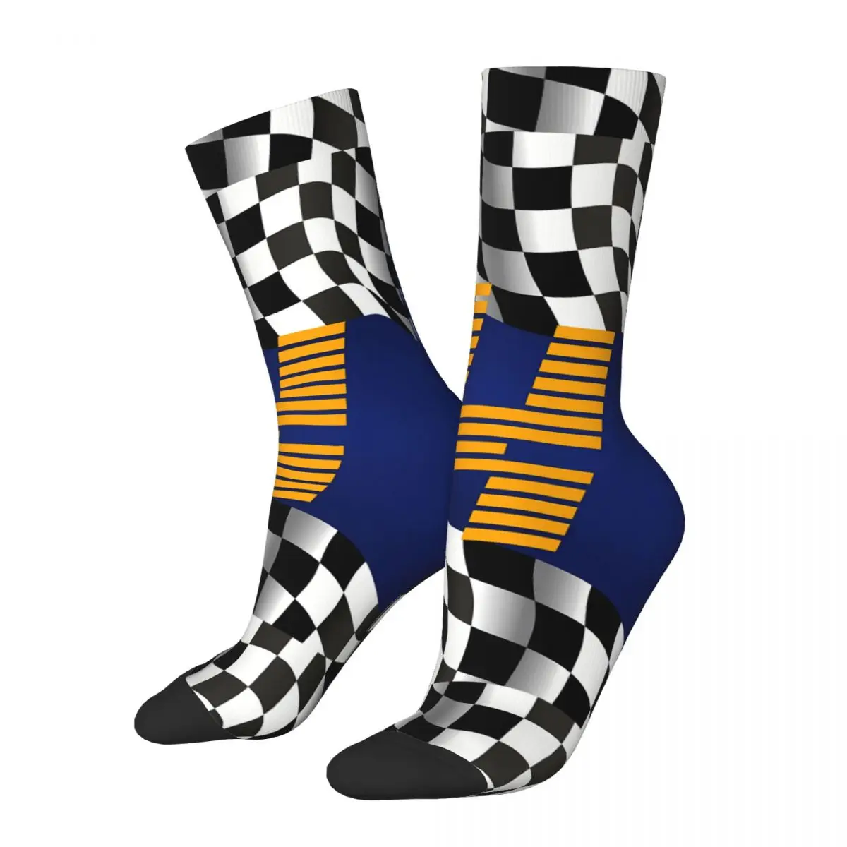 

Funny Crazy Sock for Men Blue Lando Norris 4 Hip Hop Harajuku F1 Formula 1 Happy Quality Pattern Printed Boys Crew Sock