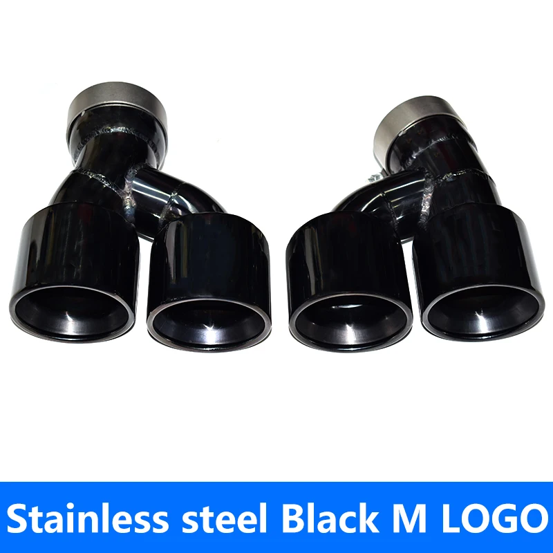 

Для BMW 5 серии G30 G31 2019-2023 гг., модифицированная выхлопная труба из углеродного волокна, черный четырехъядерный наконечник глушителя, насадка для выхлопной трубы