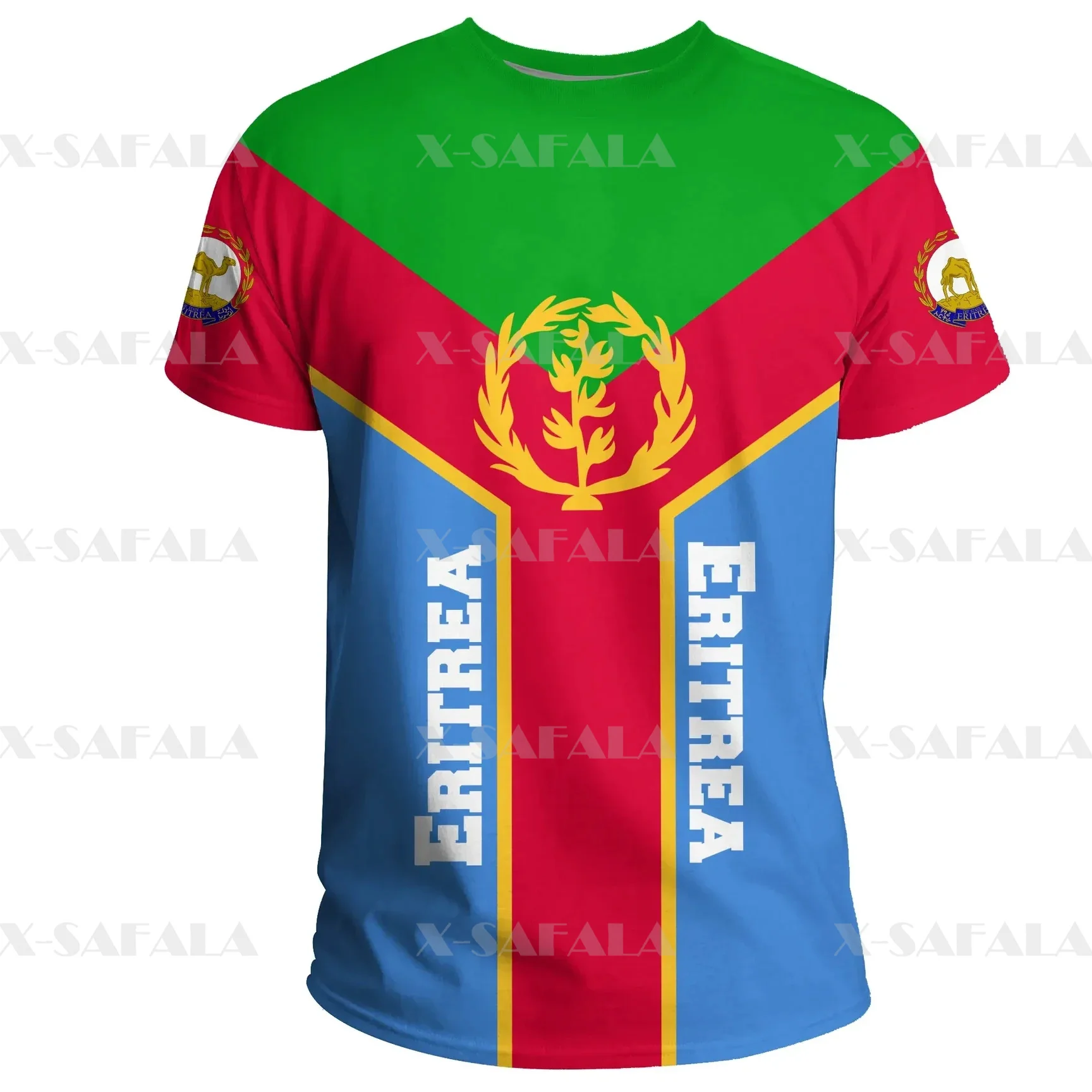 

Love ERITREA With Coat Of Arms Country 3D Print Milk Fiber T-shirt Summer Round Neck Men Female Casual Short Sleeve Tee Top-2