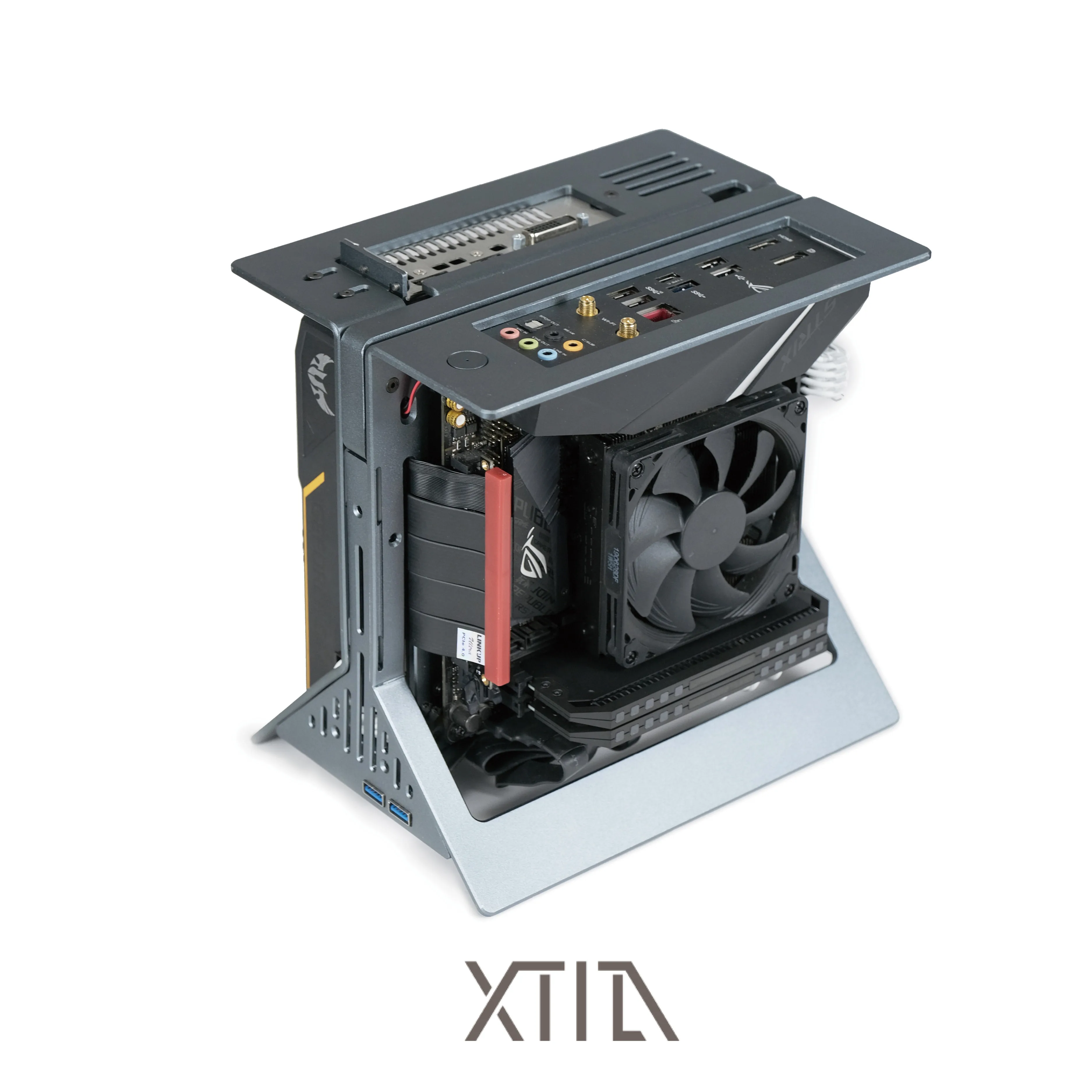 Новинка 2022 [xproto Mini] xtia itx 1U core display полностью алюминиевый вертикальный портативный