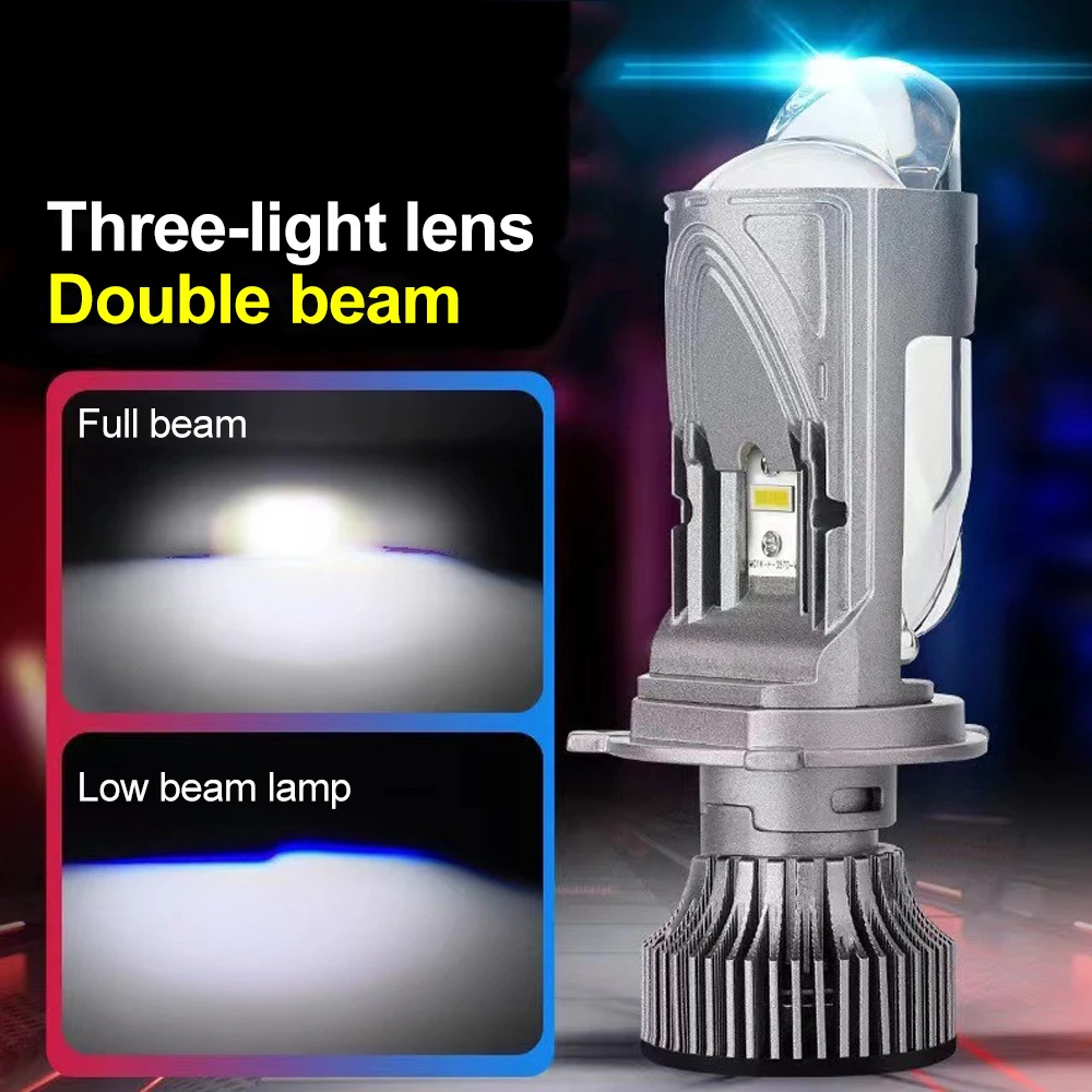 Фото 2 объектива микропроектора H4 LED Canbus 360 Вт автомобильные лампы H4 мотоциклетные противотуманные лампы 12V 24V LHD STG №3