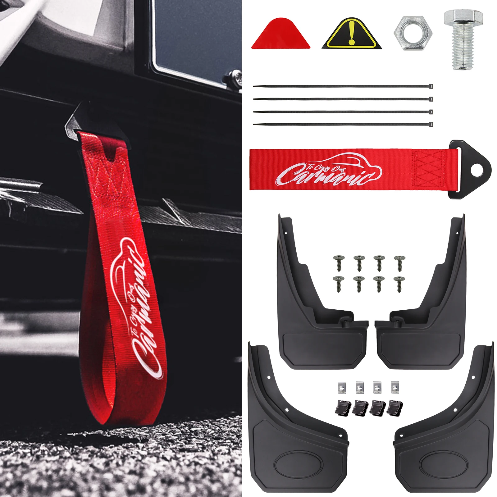 Брызговики с буксировочным ремнем для Land Rover Defender 90 110 L663 2020-2023