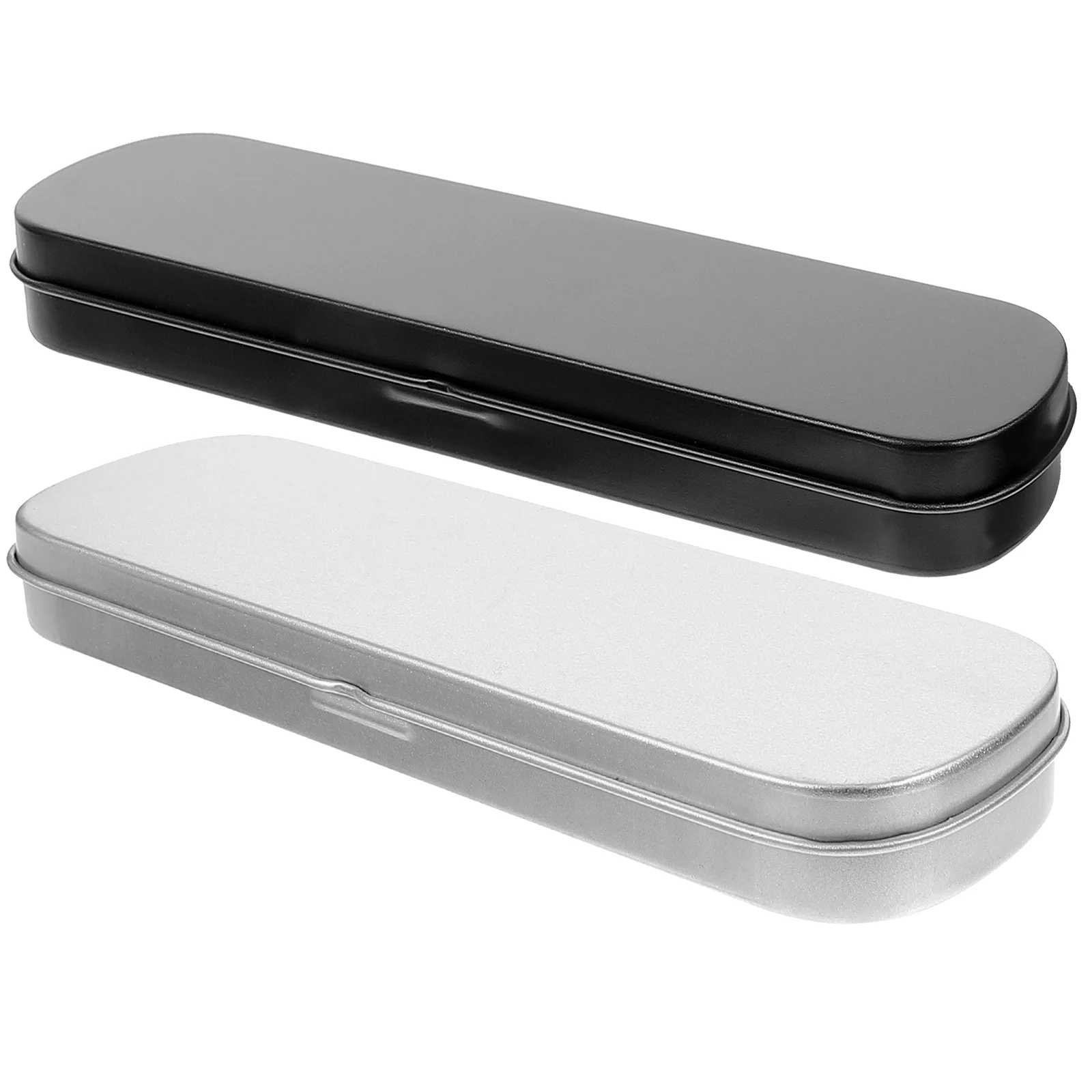 

2 Pcs Christmas Favors Storage Holder Case Gift Thin Metal Office Supply