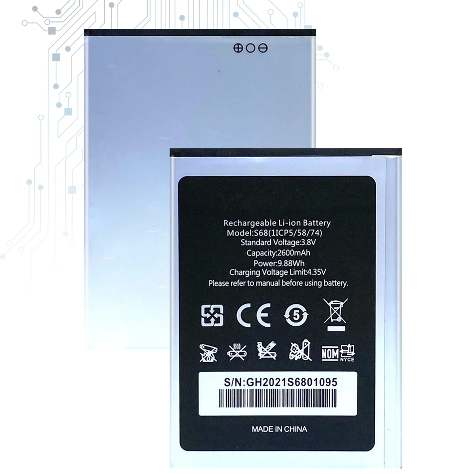 Сменный аккумулятор 2600 мАч для OUKITEL S68 / C16 Pro C16Pro