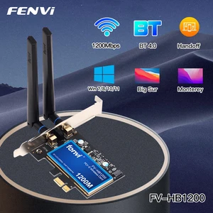 FV-HB1200 Настольный PCI-E беспроводной адаптер Mac OS Hackintosh Wifi двухдиапазонный 1200 Мбитс Wi-Fi BT 4,0 802.11ac Wlan карта macOS Big Sur