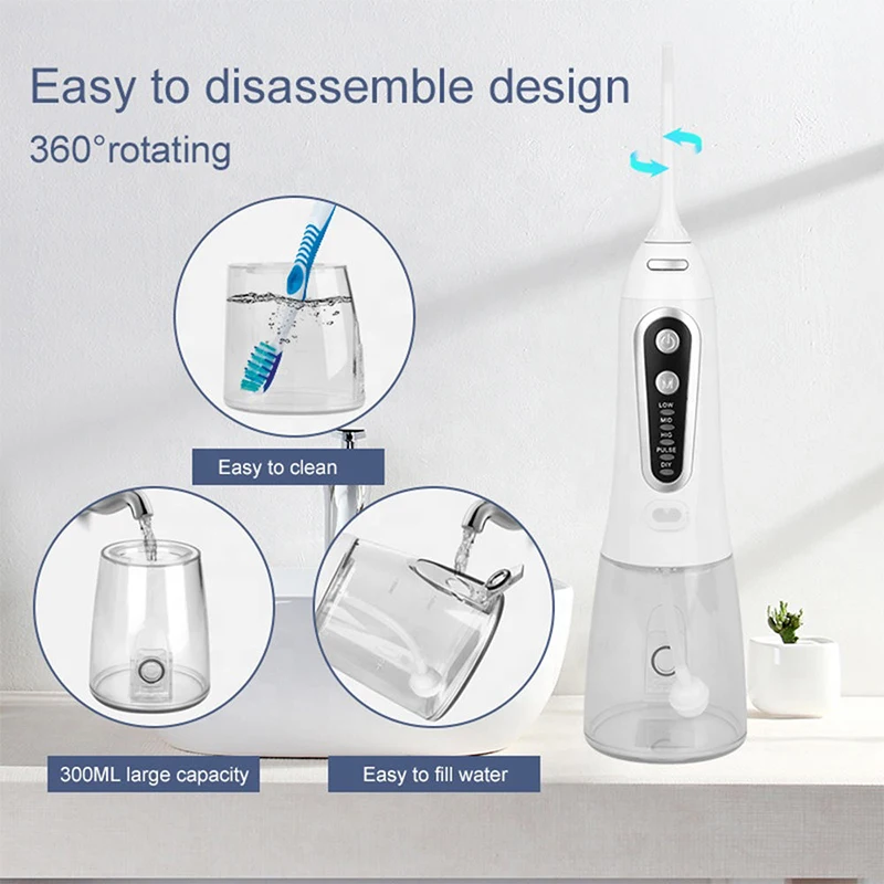 Household Pulse Electric Dental Flusher Portable Orthodontic Dental Cleaner Tooth Stone Cleaning Magic Device Adjustable