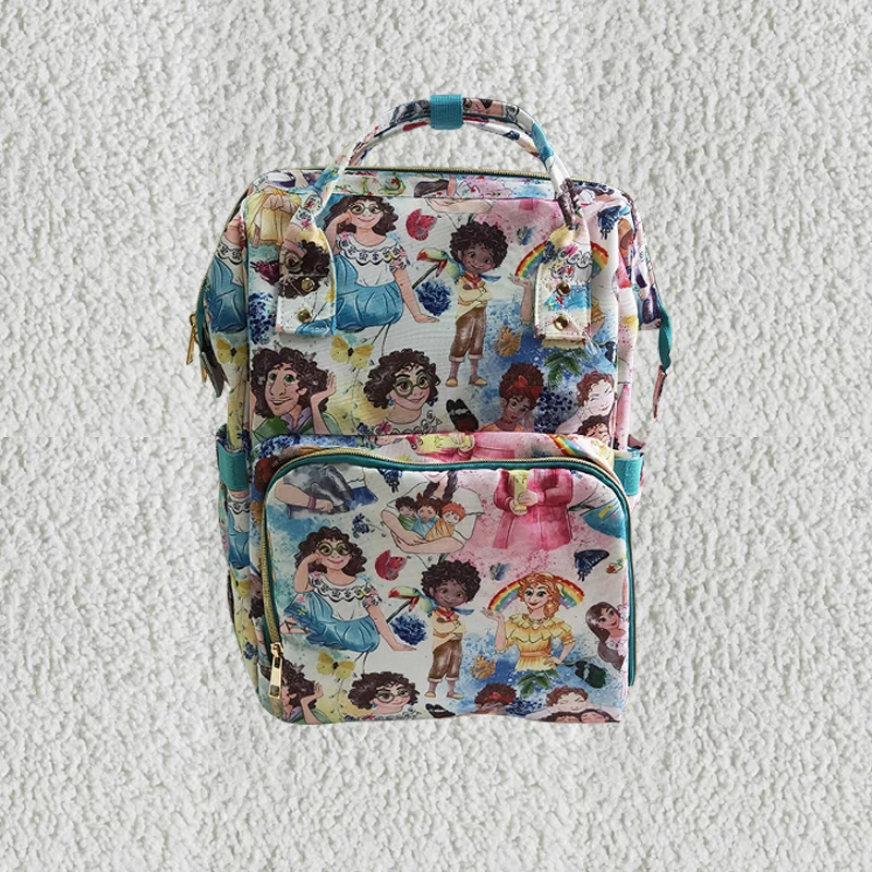 

Baby Stuff Cartoon Magical Girl Character Large Capacity Mama Kids Green Blue Bag Backpack