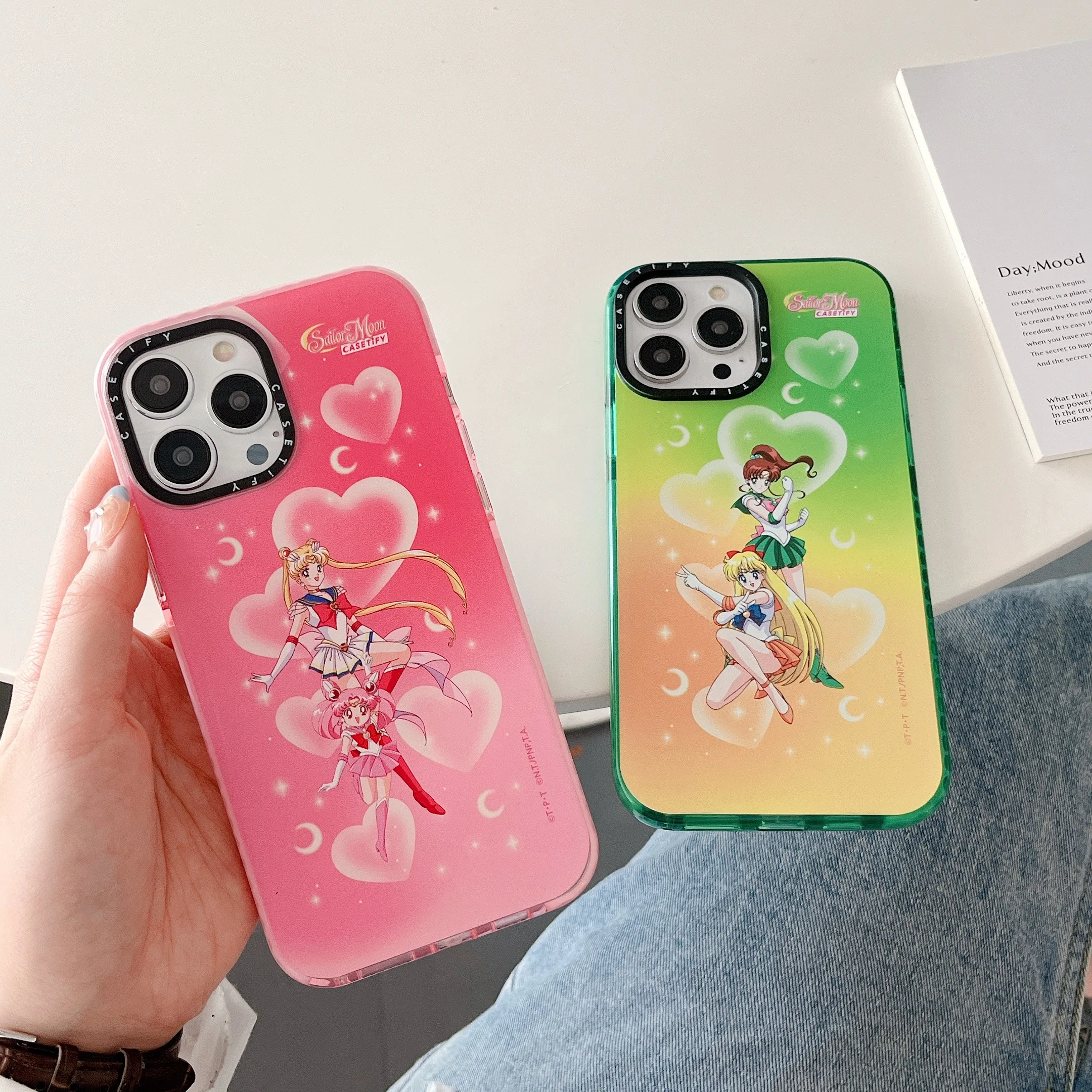 

Anime Sailors Moons Sisters Phone Cases for IPhone 14 13 12 11 Pro Max XR XS MAX 8 X 7 SE 2020 Y2k Girl Color Clear Shockproof