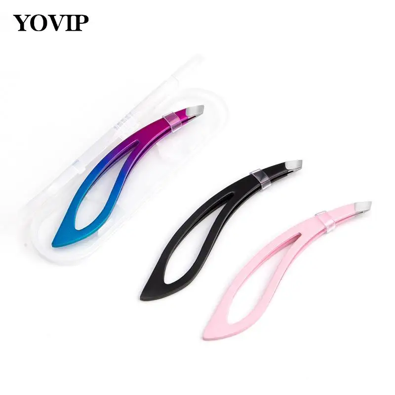 Ful Professional Eyebrow Tweezers For Eyelash Extension Tweezer Makeup Beauty Tool Stainless Steel Hair Removal Clip