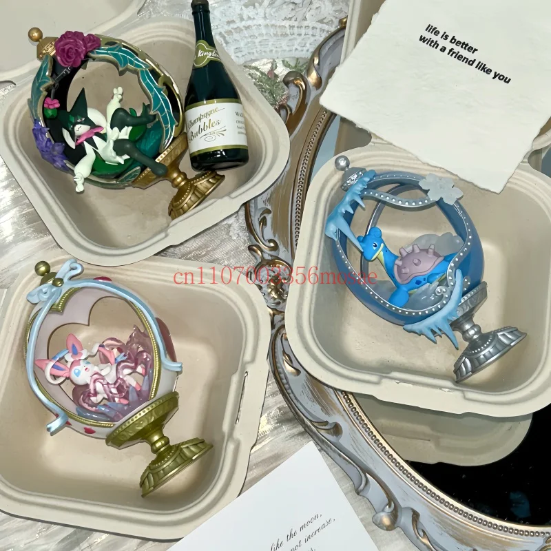 Фото Коллекционная миниатюрная фигурка Re-Ment Original Blind Box Ovaltique Collection 2: Светящиеся Покемоны, декоративная игрушка, подарок №4