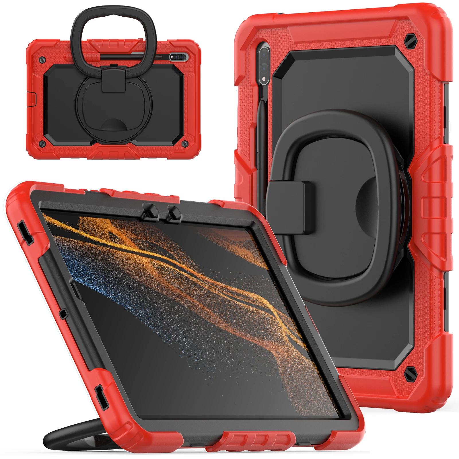 

2023 Новый чехол для планшета Samsung Tab S8 X700 X706 2022 S7 T870 T875 со слотом для ручки и браслетом Тонкий чехол для ПК для Samsung 11 дюймов