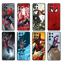 avengers spider cool man for samsung galaxy s22 s21 s20 ultra plus pro s10 s9 s8 s7 5g soft silicone black phone case cover capa