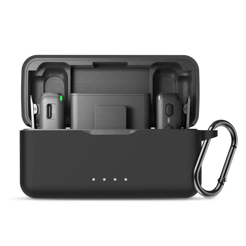

Silicone Case Compatible with Action 2 OM 5 Wireless Microphone Protective Cover Sleeve Dust-proof Case with Hook DXAC