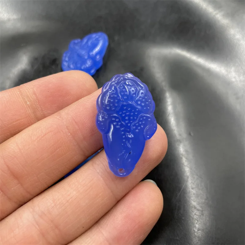 Дешевые Натуральные нефритовые товары подвеска из голубого халцедона с голубым