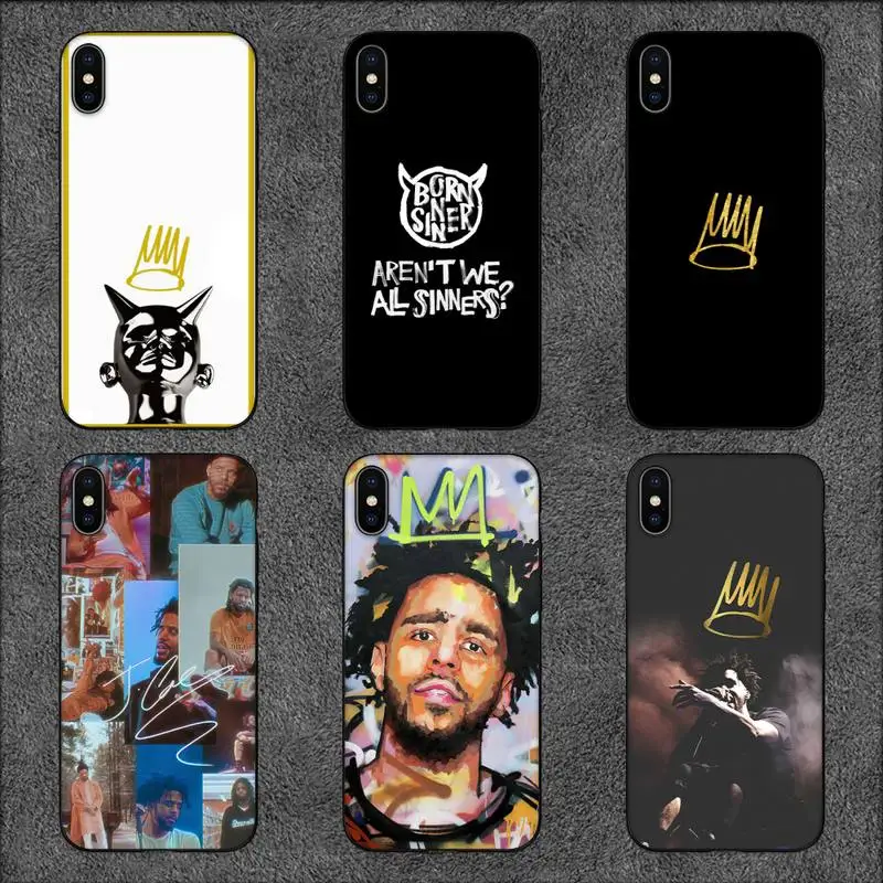 Чехол для телефона J Cole Born Sinner Cartoon для iPhone 11 12 Mini 13 Pro XS Max X 8 7 6s Plus 5 SE XR