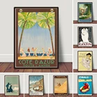 Швейцарский ВИНТАЖНЫЙ ПЛАКАТ лыжи Davos A5a4a3a2canvas для спальни, домашний декор