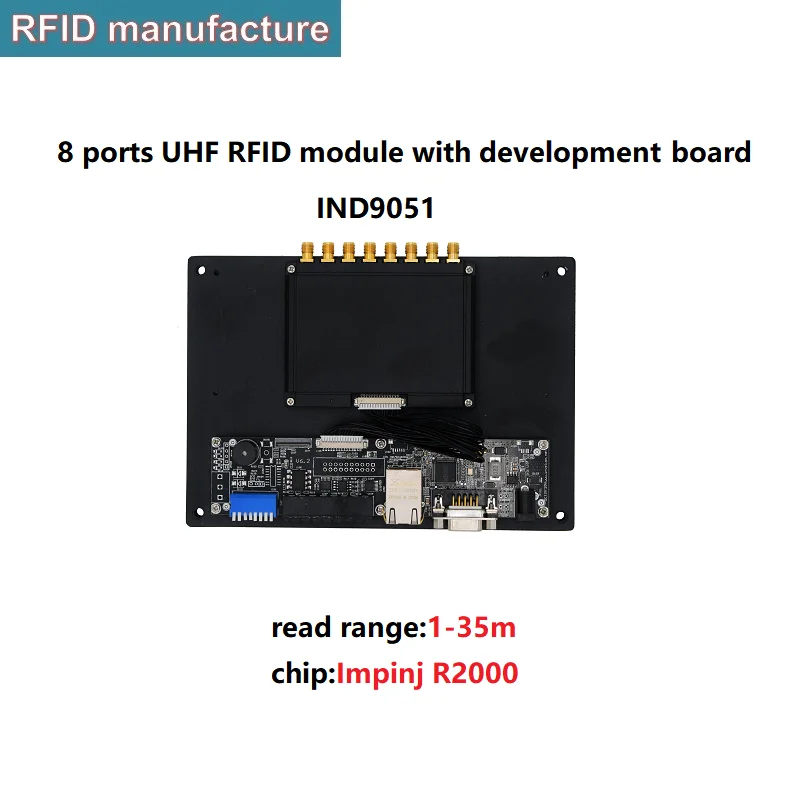 

Impinj long range rfid passive 8 ports uhf rfid reader 860-960mhz epc gen2 multi-tag fixed reader TCP/IP RJ45/Ethernet rs232