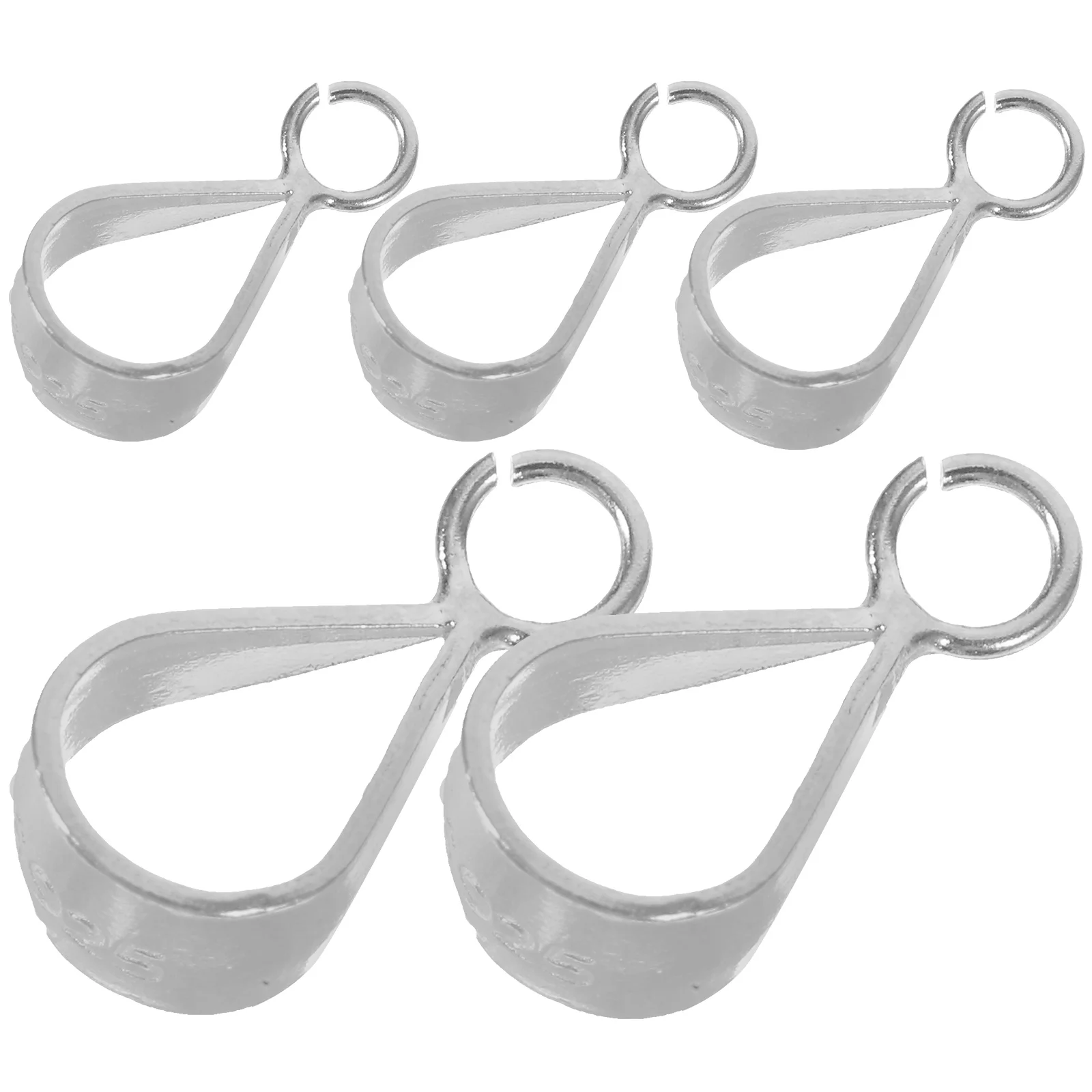 

5 шт., Серебряные Зажимы для подвесок