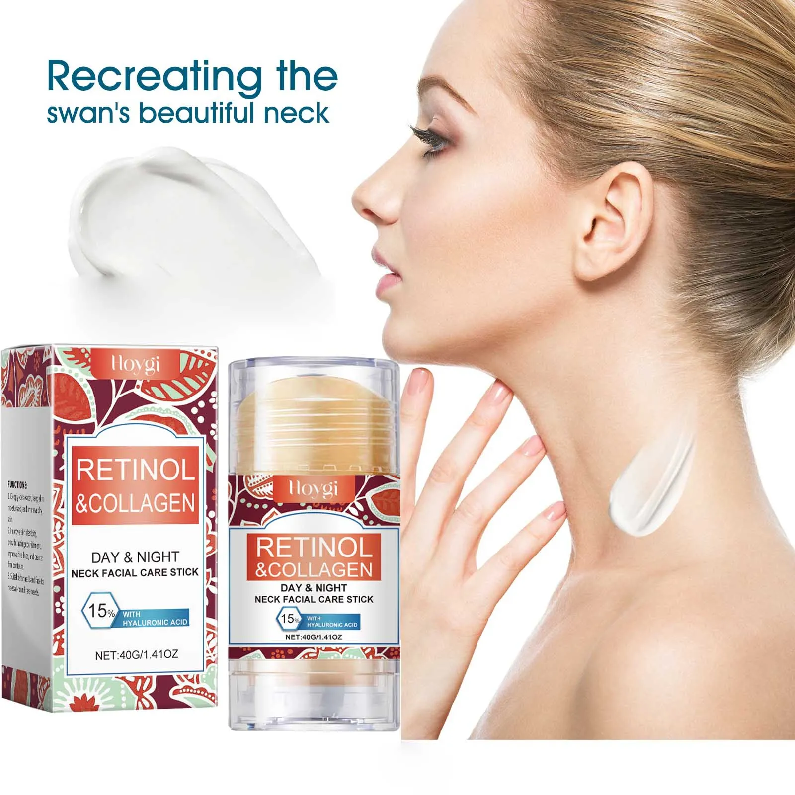 Фото Крем для шеи с ретинолом и коллагеном - 40г |   Укрепляющий, увлажняющий и лифтинг |   Гиалуроновая кислота для всех типов кожи №4