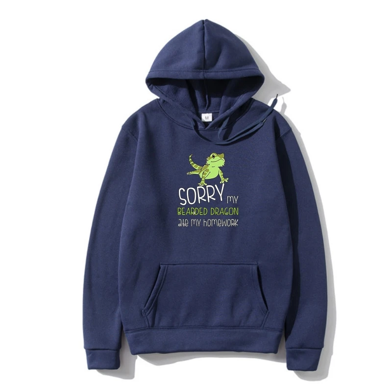 

FUNNY BEARDED DRAGON Outerwear ATE HOMEWORK Studen School Men women Hoody