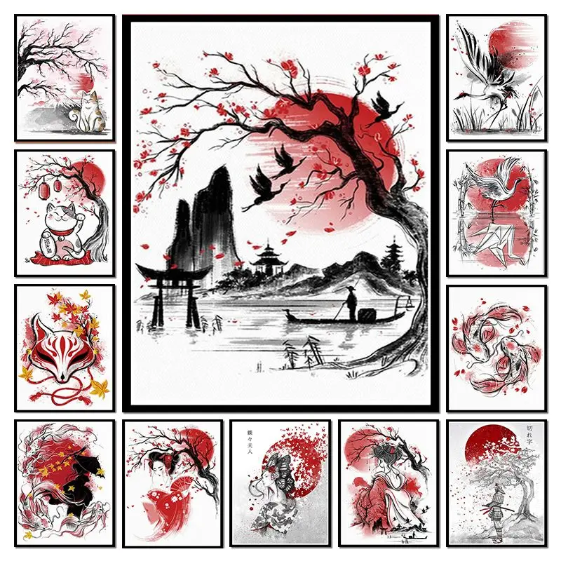 

CHENISTORY 5d Diy Diamond Landscape Cross Stitch Full Square/ Round Diamond Painting With Frame New Arrivals Mosaic Wall Decor