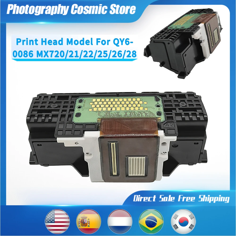 

Black Printhead School Office Printer Head Printers Replacement Print Head For Canon QY6-0086 MX720 MX728 MX722 MX725 IX6770