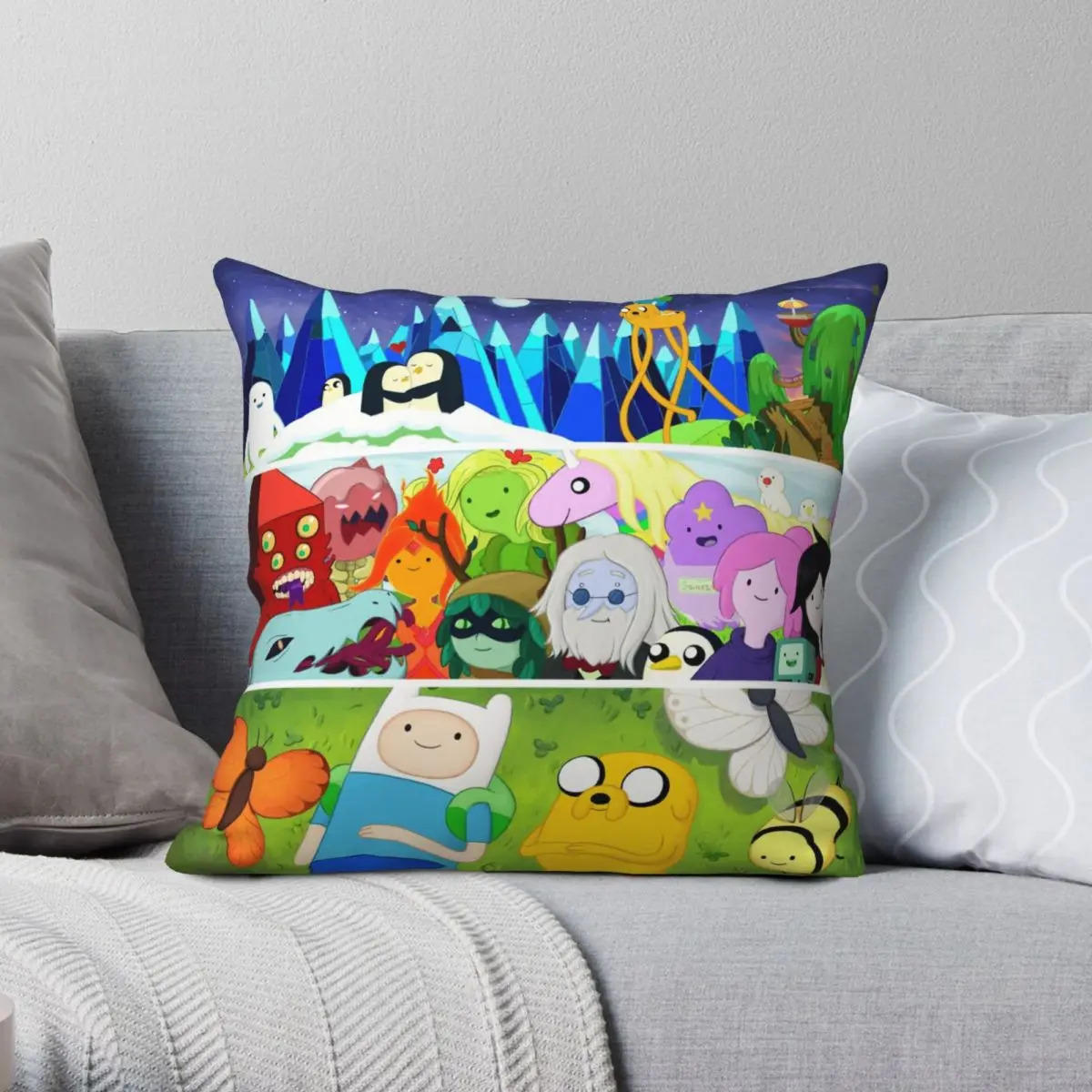 

Наволочка квадратная из полиэстера и льна с узором на молнии