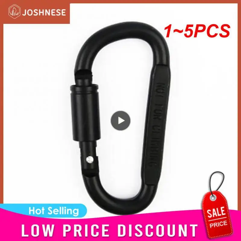 

1~5PCS Survival D-ring Locking Carabiner Clip Set Screw Lock Hanging Hook Buckle Karabiner Camping Climbing Equipment