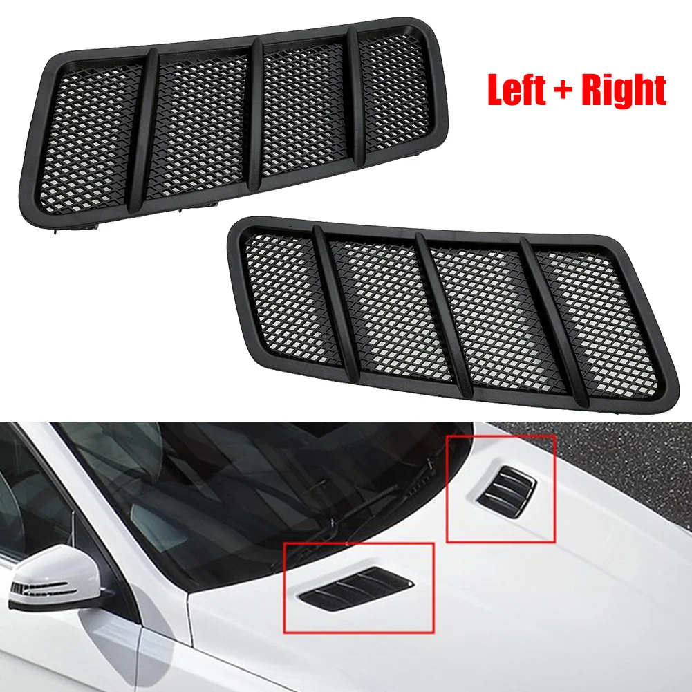 

1x Ccol Down Front Left+Right Hood Air Vent Grill For Mercedes 2012-2015 W166 GL350 450 31*14cm/120.20*5.51in Direct Replacement