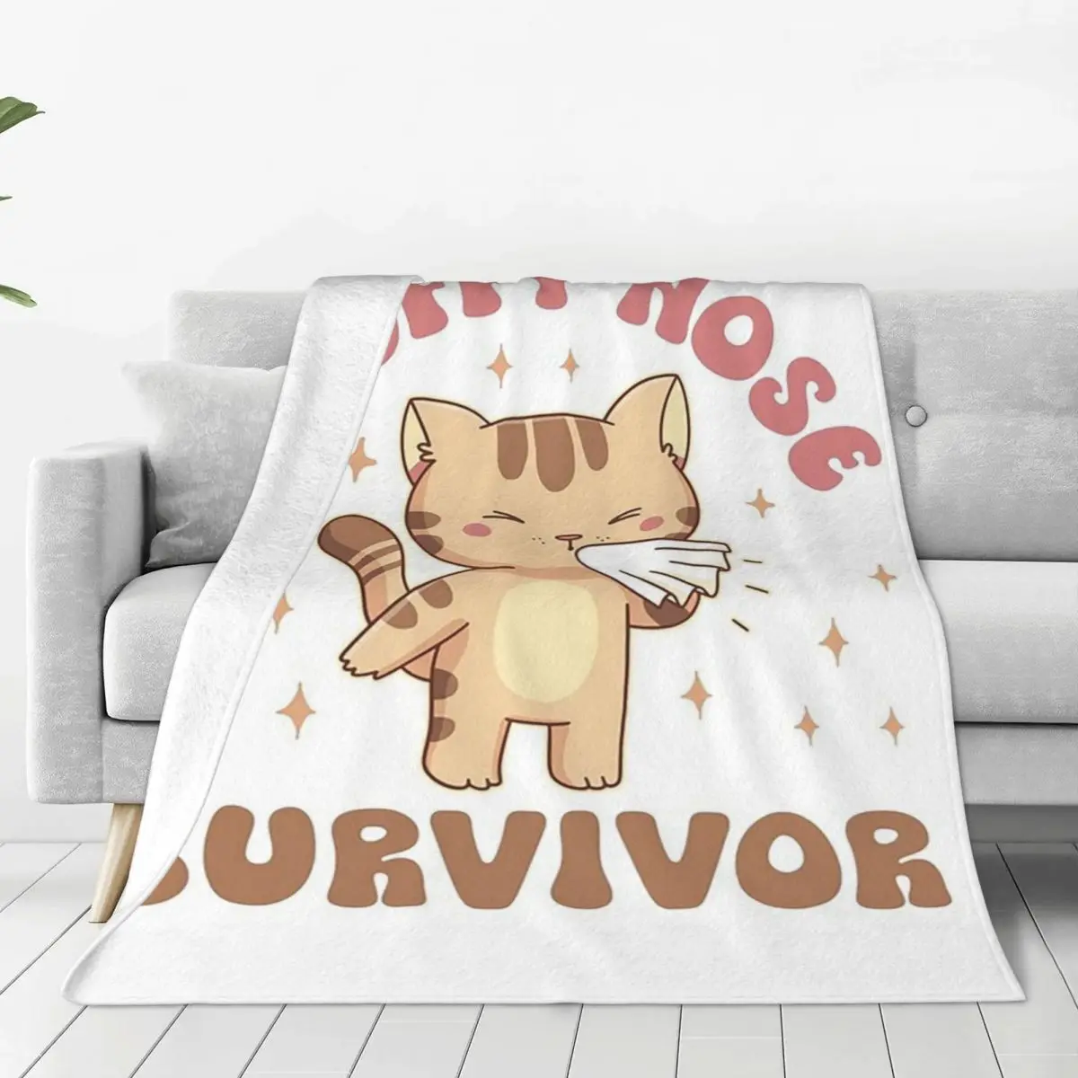 Мягкое одеяло для влюбленных кошек выживших в носу гриппа флисовое покрывало