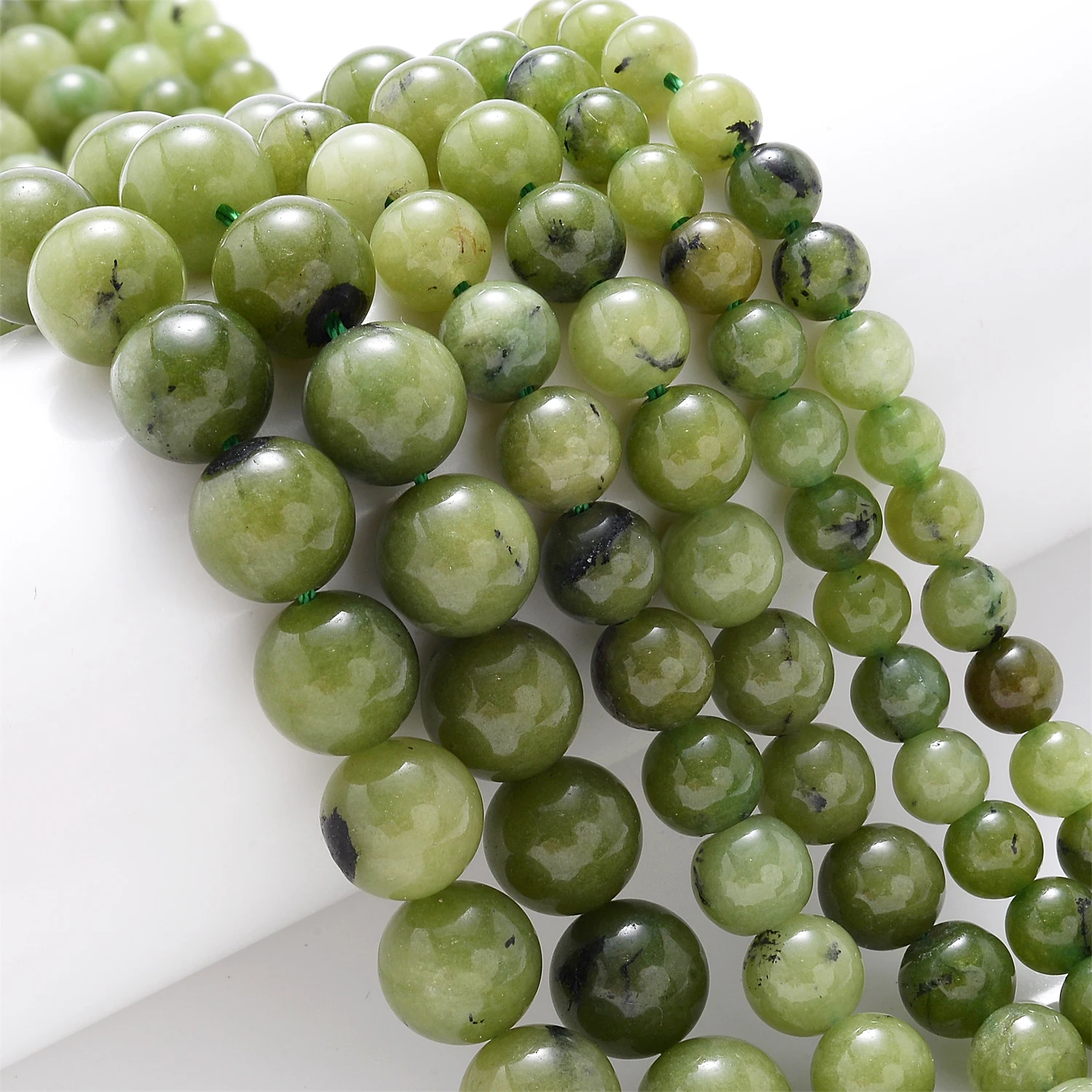 

Natural Canada Jades Beads Round Loose Spacer Green Beads for Jewelry Making DIY Bracelet Necklace Accessories 15'' 6/8/10mm