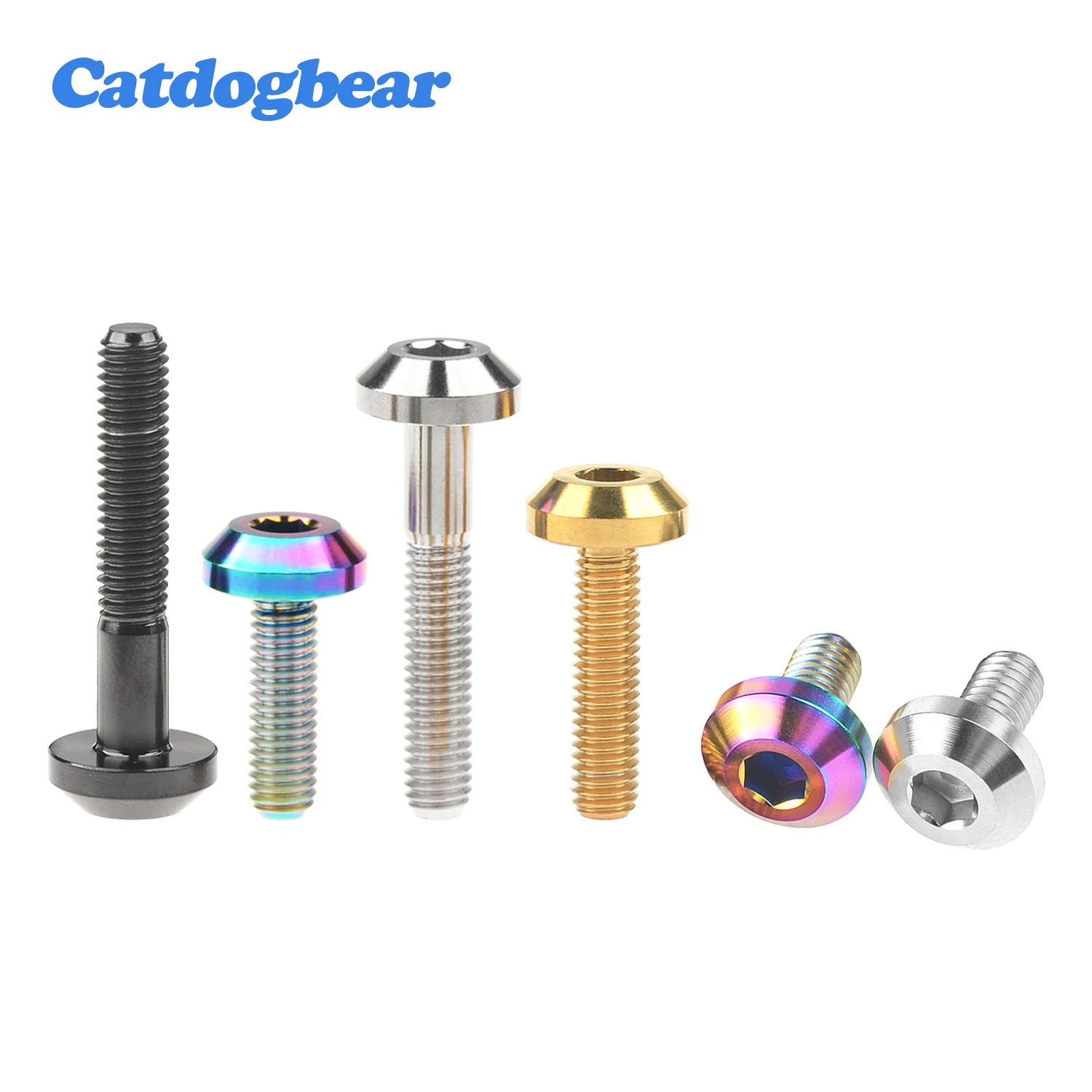 

Catdogbear 4PCS Titanium Bolt M6/M8x12 /15 /20 /25 /30 /35 /40mm Hexagonal Head Brake Disc Screw for Bicycle Motorcycle