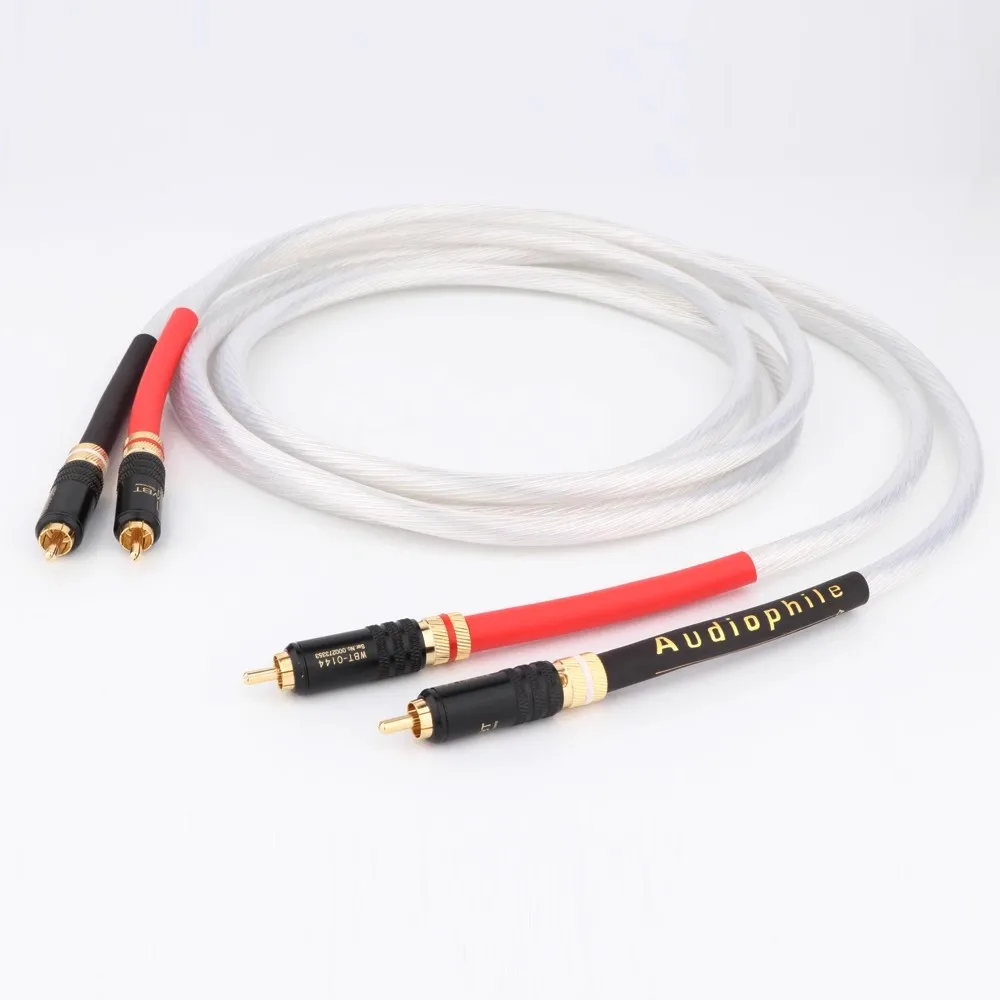 Голландский 12-ядерный 7N OCC серебряный аудио CD плеер аудиокабель HIFI Двойной RCA