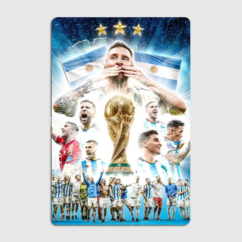 Металлический плакат Король футбола Постер для клуба дома бара пещера